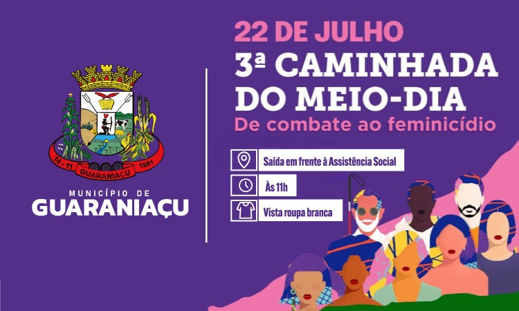 3ª Caminhada do Meio-Dia mobiliza sociedade contra o feminicídio em Guaraniaçu.
