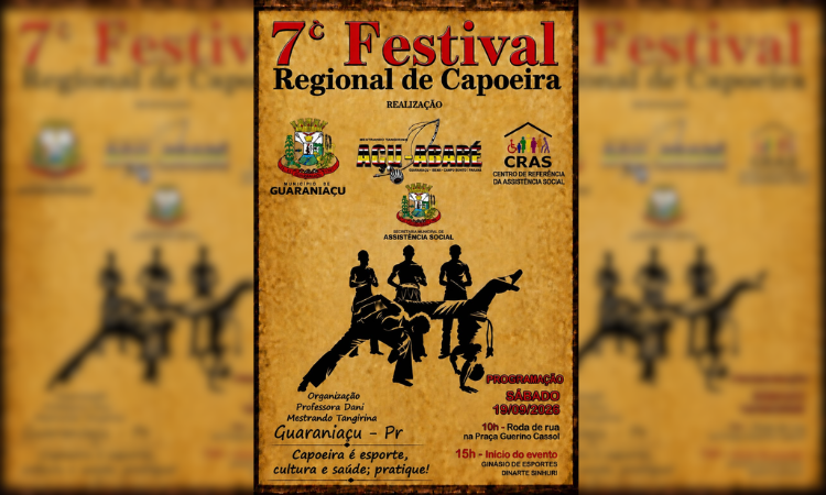 7º Festival Regional de Capoeira será realizado em Guaraniaçu no dia 19 de setembro