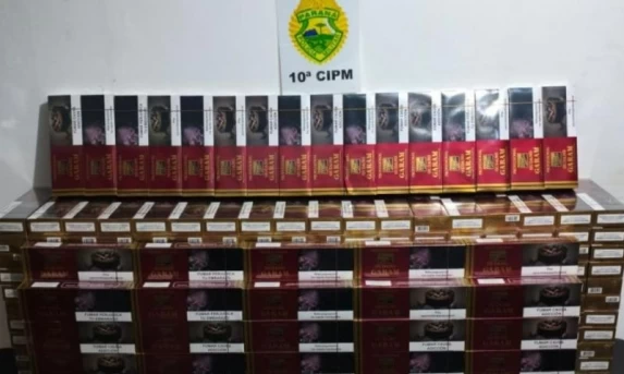 Ação da ROTAM: Passageiros são flagrados com malas cheias de cigarros contrabandeados na rodoviária de Laranjeiras do Sul