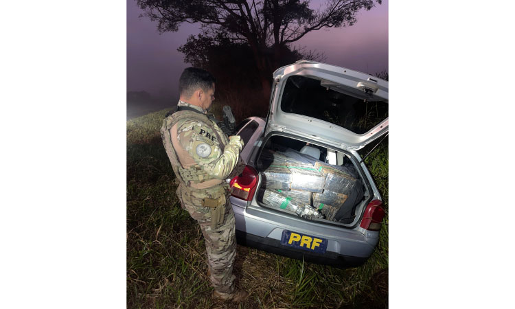 Após tentativa de fuga, PRF apreende quase 400 kg de maconha em Cascavel