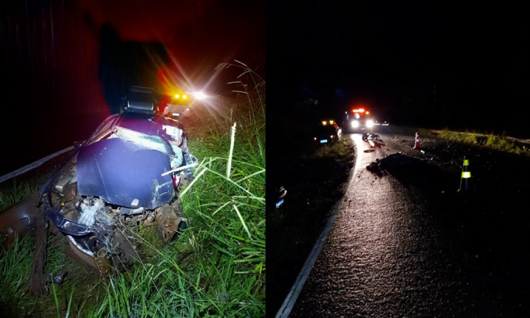 Batida frontal deixa jovem morto na PR-475 em Quedas do Iguaçu