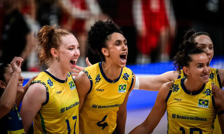 Brasil supera França por 3 sets a 2 na Liga das Nações de Vôlei