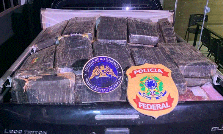 Caminhonete com uma tonelada de maconha é apreendida pela Polícia Militar