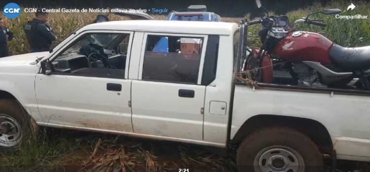 Camionete furtada em Guaraniaçu é recuperada pela GM em Cascavel.