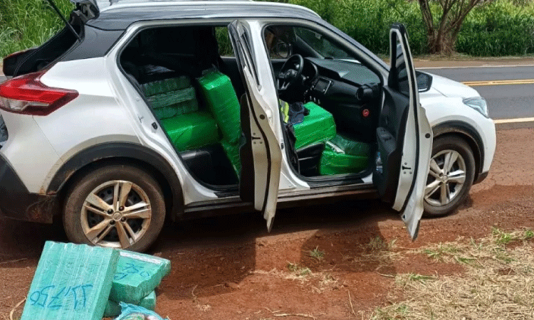 Carro furtado é apreendido com quase 400kg de maconha na BR-369