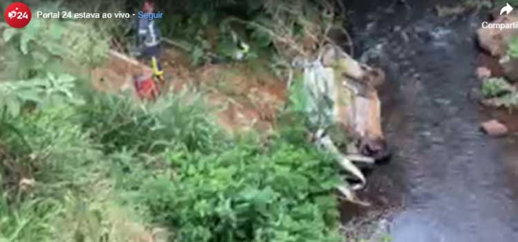 CASCAVEL: Homem morre após veículo cair no Rio Cascavel Bairro Universitário.