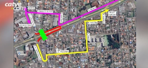 CASCAVEL: Nova rota de acesso à BR-277 pela Avenida Carlos Gomes é sinalizada.