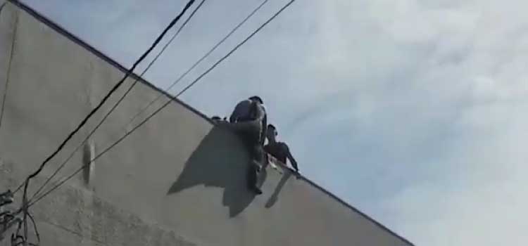CASCAVEL: Vídeo mostra homem que sofreu choque elétrico sendo resgatado de rapel