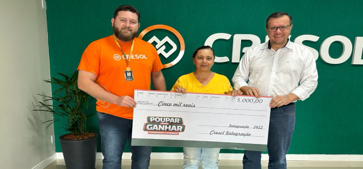 Cresol Integração encerra Campanha Poupar para Ganhar com entrega de R$320 mil.