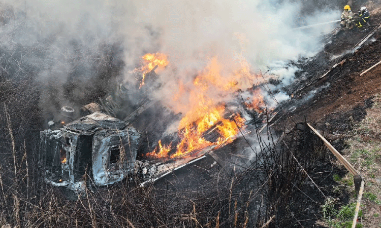 Criminosos Ateiam Fogo Em Carreta Tombada Na 277 Em Candói-Pr