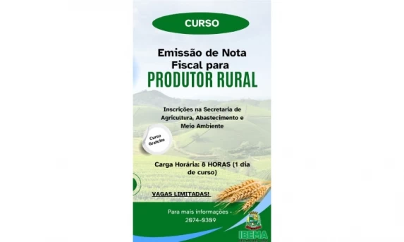 Curso gratuito de emissão de Nota Fiscal para Produtor Rural é oferecido em Ibema
