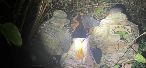 DESCAMINHO: Forças de segurança apreendem 500 quilos de drogas em operações na região de fronteira.