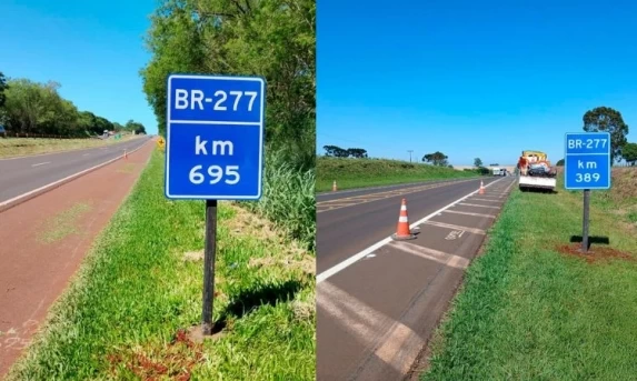 EPR Iguaçu supera 60% de atualização dos marcos quilométricos das rodovias do Oeste e Sudoeste; lindeiros devem atualizar endereços 