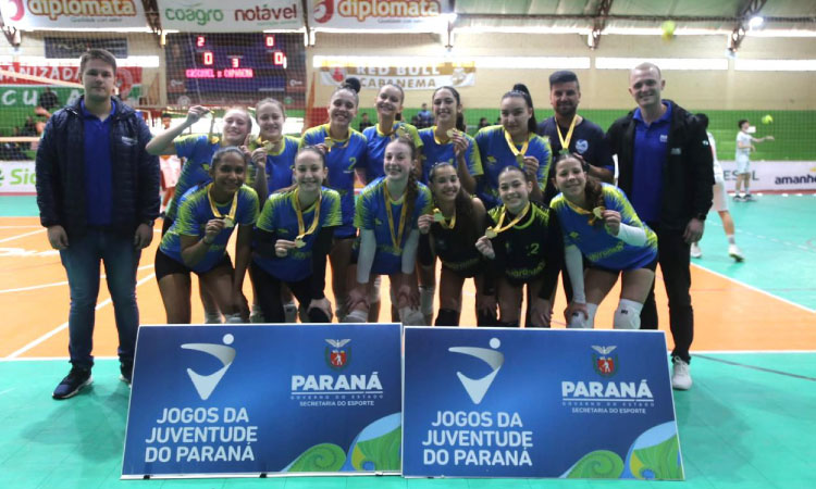 Equipe Feminina de Voleibol de Guaraniaçu é Campeã Invicta dos Jogos da Juventude do Paraná.