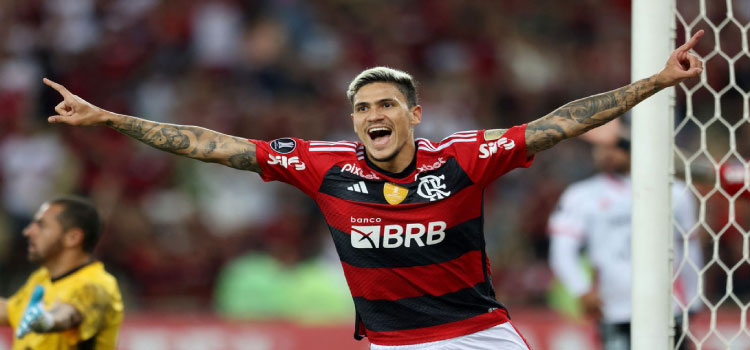 ESPORTES: Com dois de Pedro, Flamengo vence a primeira na Libertadores 2023.