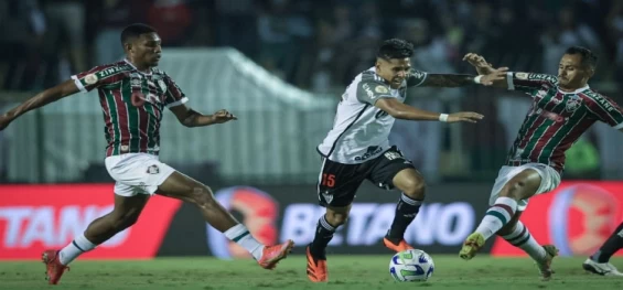 ESPORTES: Fluminense e Atlético-MG não passam do 1 a 1 no Raulino de Oliveira.