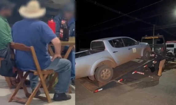 Funcionário público de Cascavel é flagrado dirigindo carro do município sob efeito de álcool e com habilitação vencida.