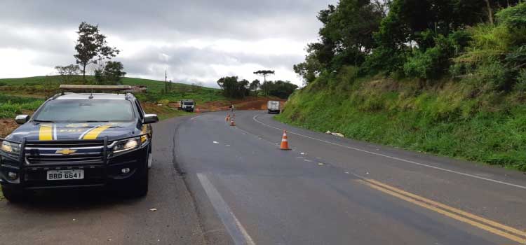 GUARANIAÇU: Acidente entre dois caminhões é registrado na BR 277 Km 494, próximo a divisa com Nova Laranjeiras