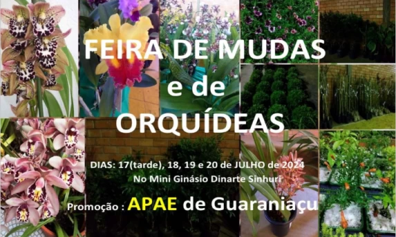 GUARANIAÇU: APAE promove sua tradicional feira de Mudas Frutíferas, Ornamentais e Flores.