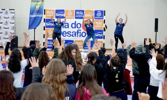 GUARANIAÇU: Atividades do Dia do Desafio estão sendo realizadas no Ginásio Onofre Garbacheski