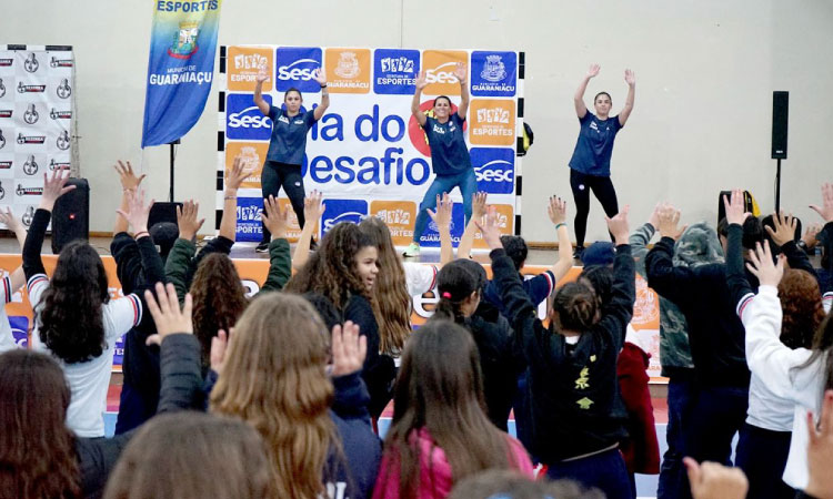 GUARANIAÇU: Atividades do Dia do Desafio estão sendo realizadas no Ginásio Onofre Garbacheski