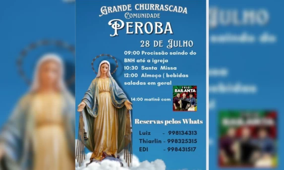 GUARANIAÇU: Comunidade Peroba promove Festa com Churrascada.