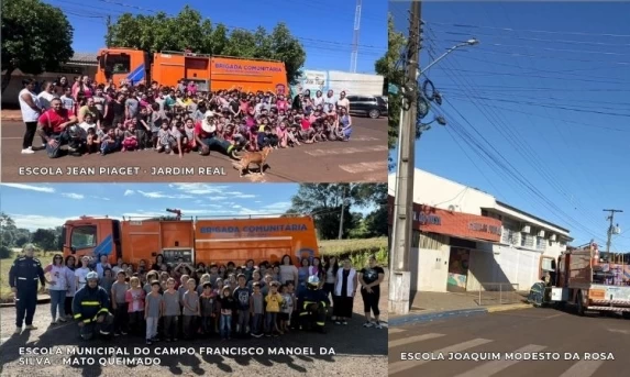 GUARANIAÇU: Escolas da Rede Municipal de Ensino passam por Treinamento com da Brigada Municipal