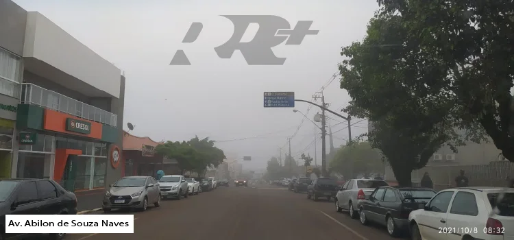 GUARANIAÇU: Forte neblina é registrada na manhã de sexta-feira (8), previsão de 20,0mm chuva para hoje.