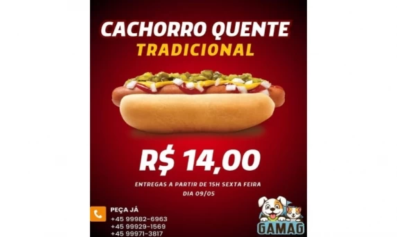 GUARANIAÇU: GAMAG promove venda de cachorro-quente nesta sexta-feira