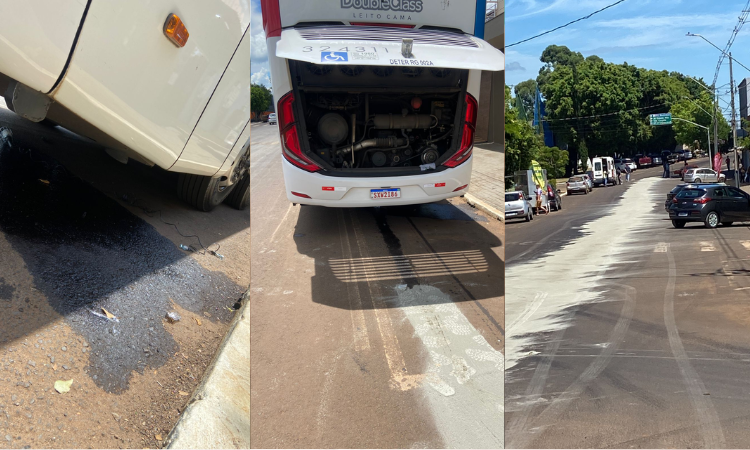 Guaraniaçu: Óleo na via urbana causa inúmeros acidentes causando leões a motociclistas no centro da cidade