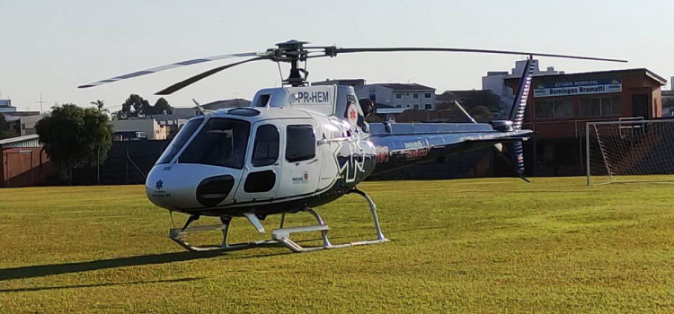 GUARANIAÇU: Paciente é transferida pelo Serviço Aeromédico do Consamu.