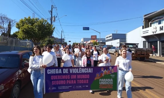 Guaraniaçu participa da 3ª Caminhada do Meio-Dia contra o Feminicídio em ação estadual simultânea