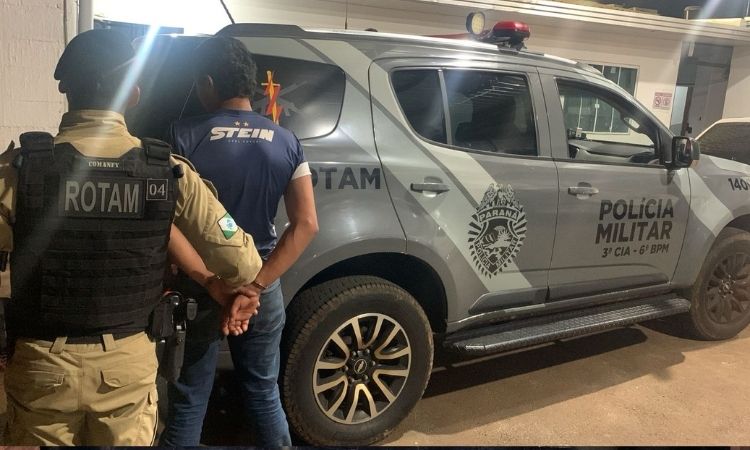 Homem com mandado de prisão por roubo é preso pela ROTAM em Guaraniaçu