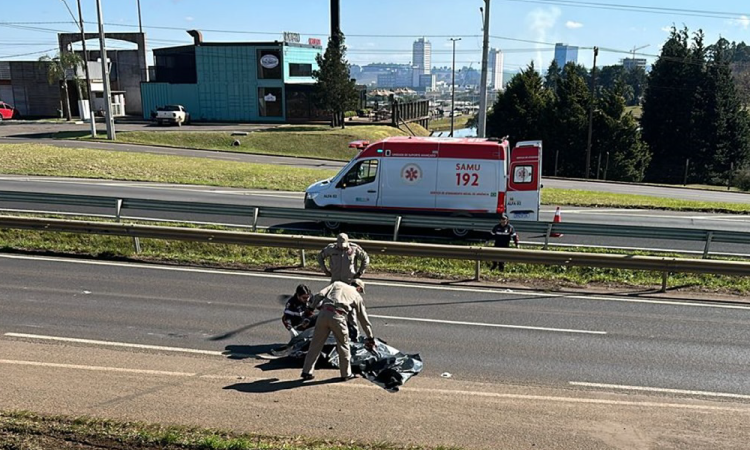 Homem morre atropelado por carreta na BR-277 em Guarapuava.