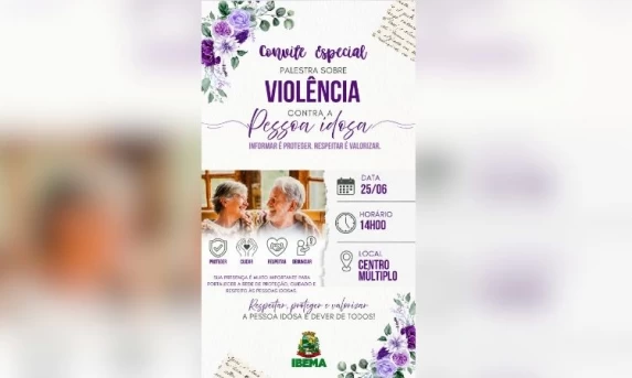 IBEMA: Município promove palestra sobre o combate à violência contra a pessoa idosa