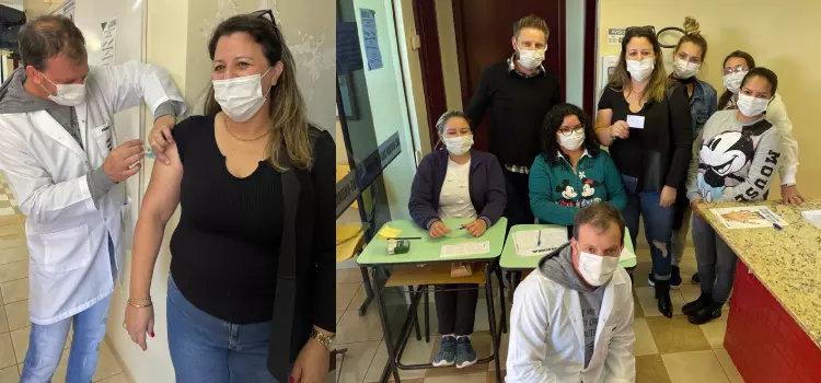 IBEMA - Prefeita Viviane Comiran é vacinada contra a covid-19