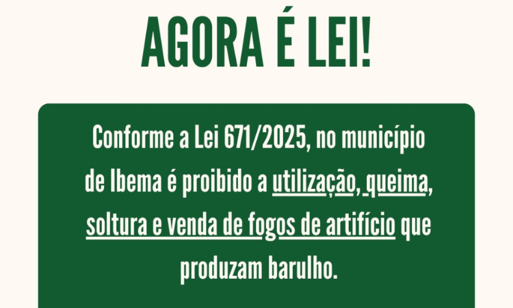 Ibema proíbe fogos de artifício com barulho