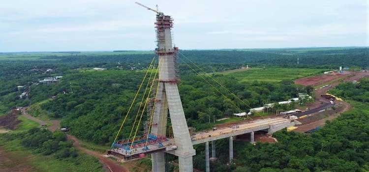 INFRAESTRUTURA: Obras da Ponte da Integração Brasil - Paraguai atingem 73% de execução