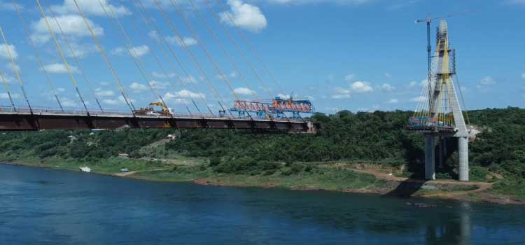 INFRAESTRUTURA: Nova ponte Brasil-Paraguai chega a 80% de conclusão com investimento de R$ 189 milhões.