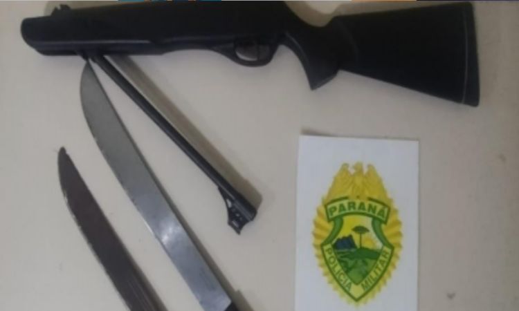 Laranjeiras do Sul: Homem agride pai e madrasta com facão após discussão por fogos de artifício