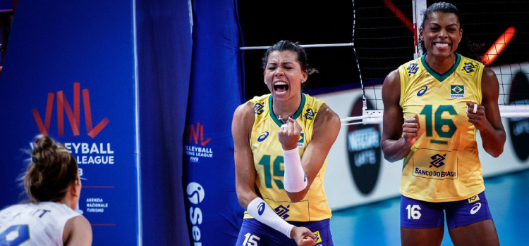 Liga das Nações: Brasil joga bem e bate Japão no torneio feminino
