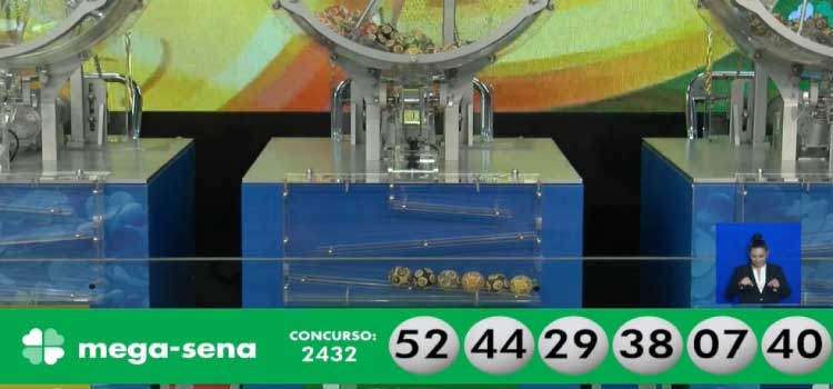 LOTERIA: Ninguém acerta dezenas do concurso 2.432 da Mega-Sena e prêmio acumula em R$ 12 milhões