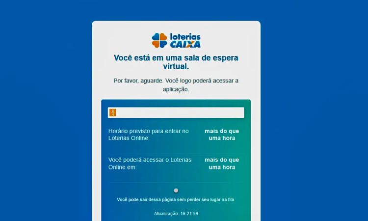 Mega da Virada: site Loterias Caixa tem fila de espera para apostar