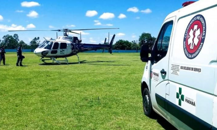 Paciente de Cascavel morre antes de ser transferido por helicóptero em Boa Vista da Aparecida