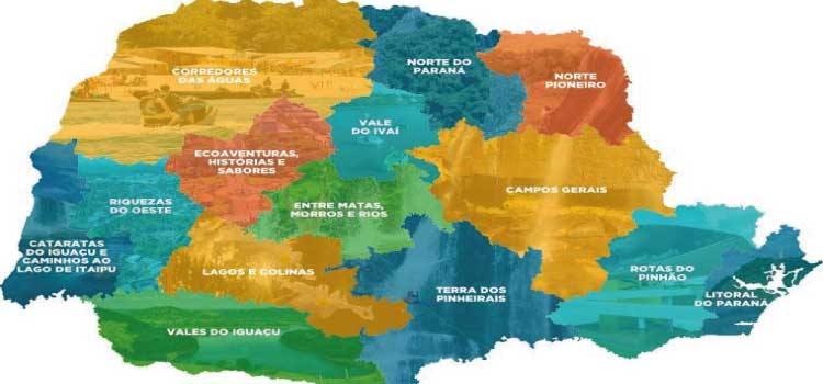 PARANÁ: Estado integra novo mapa do Ministério do Turismo com 210 cidades e 15 regiões turísticas.