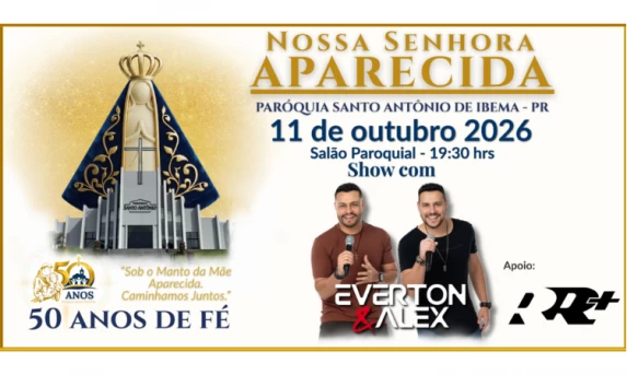 Paróquia Santo Antônio de Ibema divulga programação da Novena Preparatória que inicia em outubro