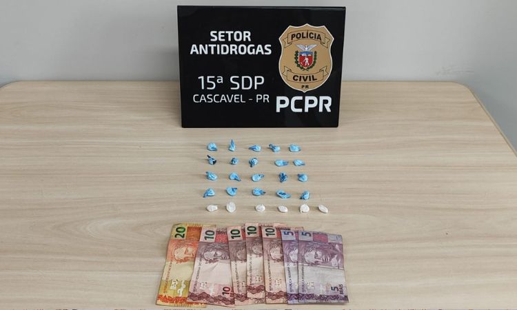 Polícia Civil Prende Jovem de 18 Anos e Apreende Cocaína em Cascavel