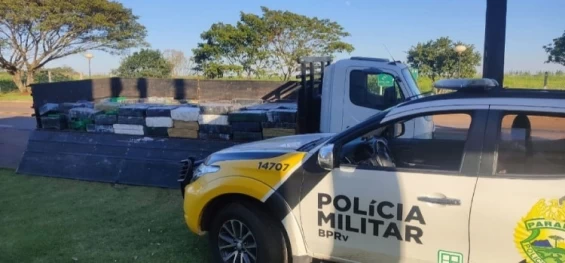 POLICIAL: Caminhão carregado com 3 toneladas de maconha é apreendido pela PRE, em Marechal Cândido Rondon.