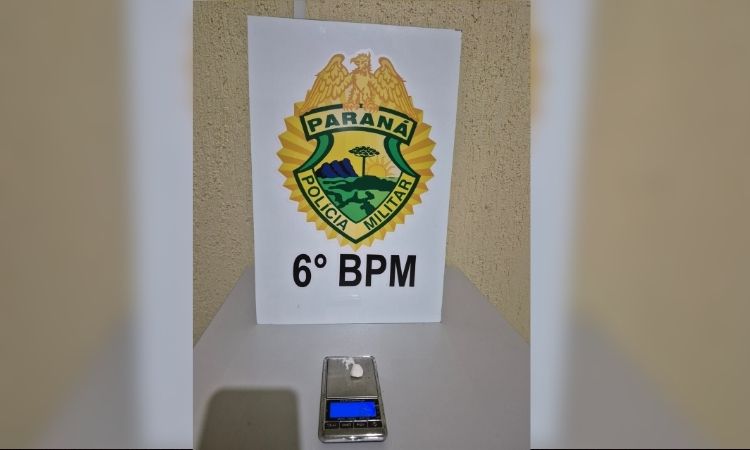 Policial: Homem é preso em Três Barras do Paraná após resistir a abordagem e ser flagrado com cocaína