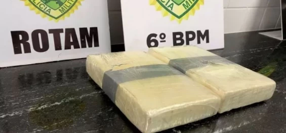 POLICIAL: Rotam apreende cocaína avaliada em mais de R$ 200 mil na BR 163.